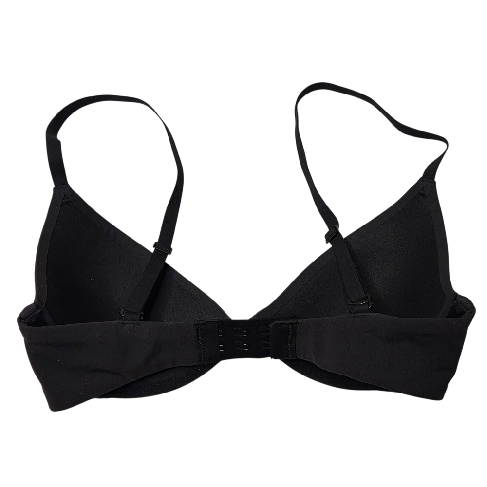SKIMS FITS EVERYBODY SCOOP PLUNGE BRA ONYX BLACK 30C NWOT - Picture 2 of 3